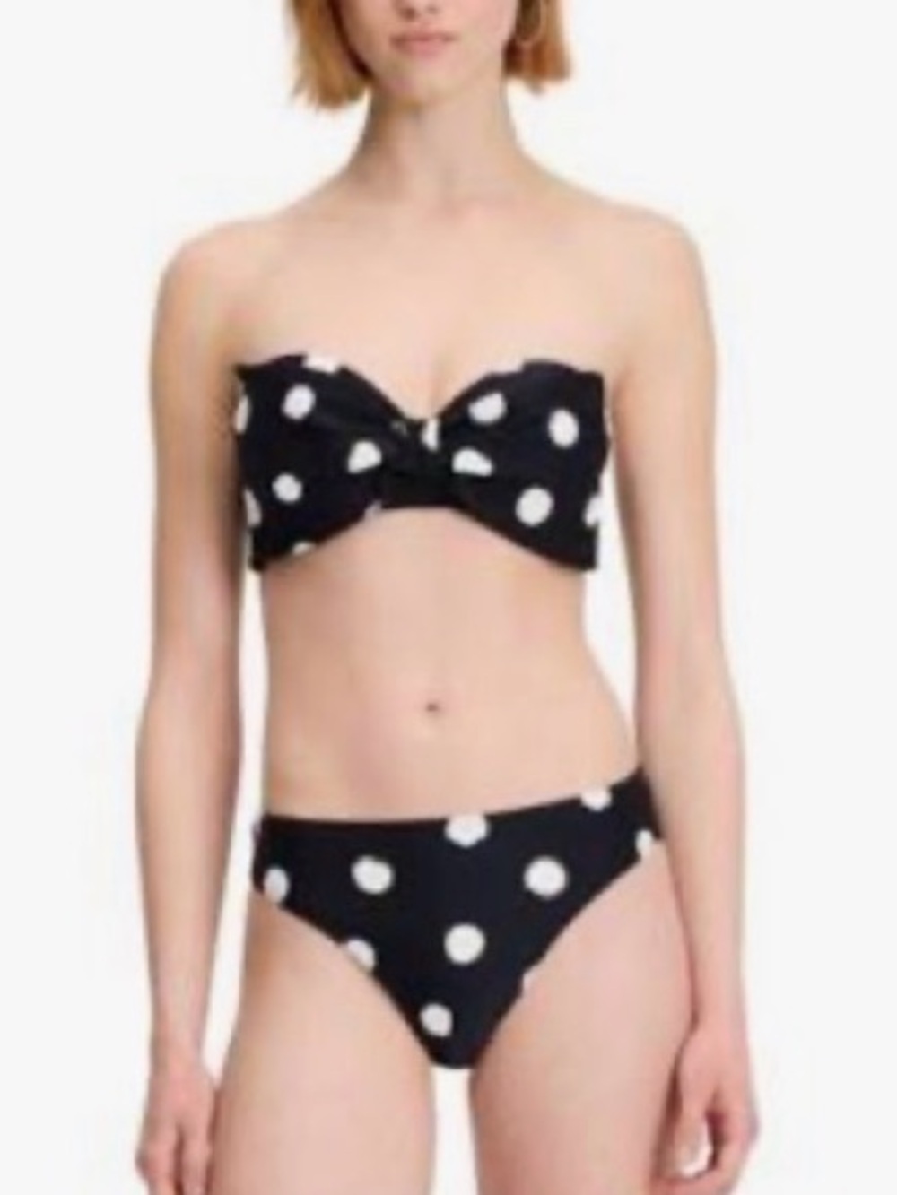 Kate Spade bow top polka dot bikini set  BNWT